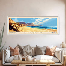Carregar imagem no visualizador da galeria, Ain Sokhna, Egypt Panoramic Print, Vacation Gift, Egypt Wall Art, Beach Painting, Beach Decor, Large Wall Art, Wood Frame Art
