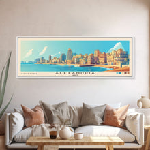 Carregar imagem no visualizador da galeria, Alexandria, Egypt Panoramic Beach Print, Vacation Gift, Egypt Wall Art, Beach Painting, Beach Decor, Beach Painting
