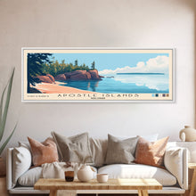 Carregar imagem no visualizador da galeria, Apostle Islands, Wisconsin Panoramic Beach Print, Vacation Gift, Wisconsin Wall Art, Beach Painting, Beach Decor, Beach Painting
