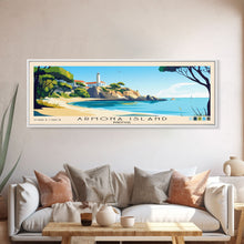 Carregar imagem no visualizador da galeria, Armona Island, Portugal Panoramic Print, Vacation Gift, Portugal Wall Art, Beach Painting, Beach Decor, Beach Or Lakehouse Art
