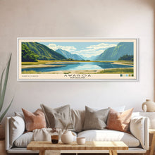 Carregar imagem no visualizador da galeria, Awaroa, New Zealand Panoramic Beach Print, Vacation Gift, New Zealand Wall Art, Framed Canvas Print, Framed Beach Painting
