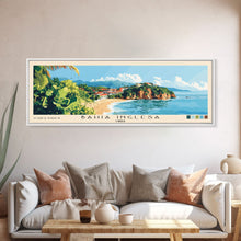 Carregar imagem no visualizador da galeria, Bahia Inglesa, Chile Panoramic Beach Print, Vacation Gift, Chile Wall Art, Framed Canvas Print, Framed Beach Painting
