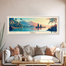 Carregar imagem no visualizador da galeria, Bali, Indonesia Panoramic Print, Vacation Gift, Indonesia Wall Art, Beach Painting, Beach Decor, Beach Or Lakehouse Art
