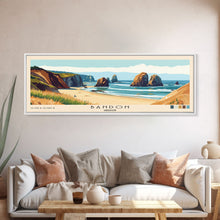 Load image into Gallery viewer, Bandon, Oregon Panoramic Print, Vacation Gift, Oregon Wall Art, Vacation Wall Art, Vacatation Memories, Beach Decor, Beach Or Lakehouse Art
