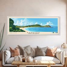 Load image into Gallery viewer, Barbuda, Antigua and Barbuda Panoramic Beach Print, Vacation Gift, Antigua and Barbuda Wall Art, Beach Painting, Beach Decor, Beach Painting
