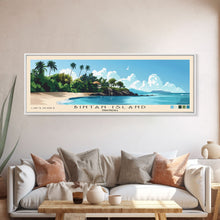Carregar imagem no visualizador da galeria, Bintan Island, Indonesia Panoramic Beach Print, Vacation Gift, Indonesia Wall Art, Beach Painting, Beach Decor, Beach Painting
