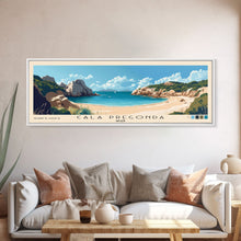 Carregar imagem no visualizador da galeria, Cala Pregonda, Spain Panoramic Print, Vacation Gift, Spain Wall Art, Beach Painting, Beach Decor, Beach Or Lakehouse Art
