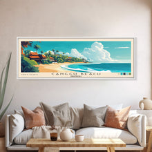 Carregar imagem no visualizador da galeria, Canggu Beach, Indonesia Panoramic Print, Vacation Gift, Indonesia Wall Art, Beach Painting, Beach Decor, Beach Or Lakehouse Art
