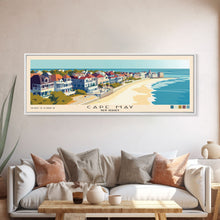 Carregar imagem no visualizador da galeria, Cape May, New Jersey Panoramic Beach Print, Vacation Gift, New Jersey Wall Art, Beach Painting, Beach Decor, Beach Painting
