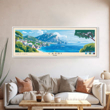 Carregar imagem no visualizador da galeria, Capri, Italy Panoramic Print, Vacation Gift, Italy Wall Art, Vacation Wall Art, Vacatation Memories, Beach Decor, Beach Or Lakehouse Art
