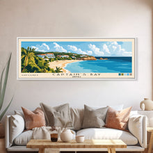 Carregar imagem no visualizador da galeria, Captain&#39;s Bay, Anguila Panoramic Print, Vacation Gift, Anguila Wall Art, Beach Painting, Beach Decor, Beach Or Lakehouse Art
