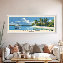 Cargar imagen en el visor de la galería, Cat Island, Bahamas Panoramic Beach Print, Vacation Gift, Bahamas Wall Art, Beach Painting, Beach Decor, Beach Painting
