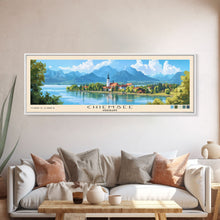 Cargar imagen en el visor de la galería, Chiemsee, Germany Panoramic Print, Vacation Gift, Germany Wall Art, Beach Painting, Beach Decor, Beach Or Lakehouse Art
