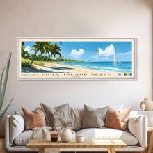 Cargar imagen en el visor de la galería, Chill Island Beach, Bahamas Panoramic Beach Print, Vacation Gift, Bahamas Wall Art, Beach Painting, Beach Decor, Beach Painting
