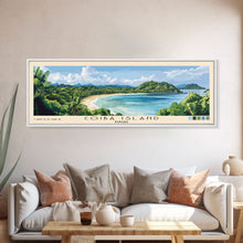 Load image into Gallery viewer, Coiba Island, Panamá Panoramic Beach Print, Vacation Gift, Panamá Wall Art, Beach Painting, Beach Decor, Beach Painting
