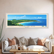 Load image into Gallery viewer, Corn Island, NICARAGUA Panoramic Print, Vacation Gift, NICARAGUA Wall Art, Beach Painting, Beach Decor, Beach Or Lakehouse Art

