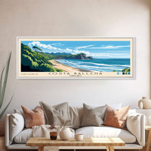 Cargar imagen en el visor de la galería, Costa Ballena, Costa Rica Panoramic Beach Print, Vacation Gift, Costa Rica Wall Art, Framed Canvas Print, Framed Beach Painting
