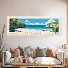 Load image into Gallery viewer, Cove Beach, Bahamas Panoramic Print, Vacation Gift, Bahamas Wall Art, Vacation Wall Art, Vacatation Memories, Beach Decor, Beach Or Lakehouse Art

