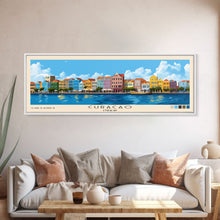 Load image into Gallery viewer, Curacao, Curacao Panoramic Print, Vacation Gift, Curacao Wall Art, Beach Painting, Beach Decor, Beach Or Lakehouse Art
