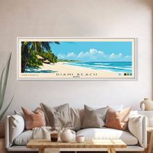 Load image into Gallery viewer, Diani Beach, Kenya Panoramic Print, Vacation Gift, Kenya Wall Art, Beach Painting, Beach Decor, Large Wall Art, Wood Frame Art
