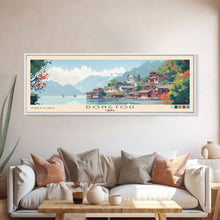 Load image into Gallery viewer, Dongtou, China Panoramic Beach Print, Vacation Gift, China Wall Art, Beach Painting, Beach Decor, Beach Painting
