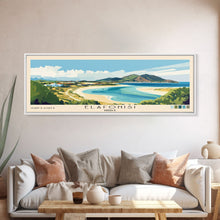Load image into Gallery viewer, Elafonisi, Greece Panoramic Beach Print, Vacation Gift, Greece Wall Art, Framed Canvas Print, Framed Beach Painting
