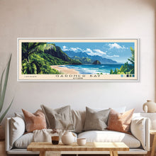 Load image into Gallery viewer, Gardner Bay, Ecuador Panoramic Beach Print, Vacation Gift, Ecuador Wall Art, Beach Painting, Beach Decor, Beach Painting
