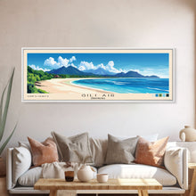 Load image into Gallery viewer, Gili Air, Indonesia Panoramic Beach Print, Vacation Gift, Indonesia Wall Art, Framed Canvas Print, Framed Beach Painting
