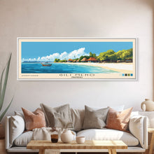 Carregar imagem no visualizador da galeria, Gili Meno, Indonesia Panoramic Beach Print, Vacation Gift, Indonesia Wall Art, Beach Painting, Beach Decor, Beach Painting
