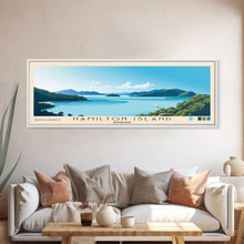 Cargar imagen en el visor de la galería, Hamilton Island, Australia Panoramic Beach Print, Vacation Gift, Australia Wall Art, Beach Painting, Beach Decor, Beach Painting
