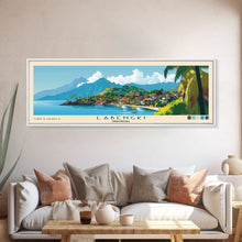 Load image into Gallery viewer, Labengki, Indonesia Panoramic Beach Print, Vacation Gift, Indonesia Wall Art, Framed Canvas Print, Framed Beach Painting
