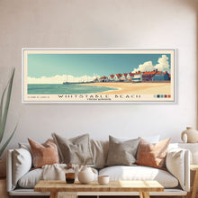 Load image into Gallery viewer, Whitstable beach, United Kingdom Panoramic Print, Vacation Gift, United Kingdom Wall Art, Beach Painting, Beach Decor, Large Wall Art, Wood Frame Art
