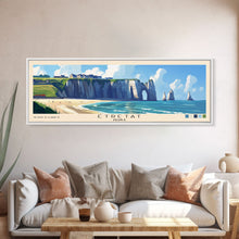 Carregar imagem no visualizador da galeria, Étretat, France Panoramic Beach Print, Vacation Gift, France Wall Art, Beach Painting, Beach Decor, Beach Painting
