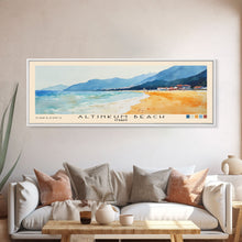 Load image into Gallery viewer, Altinkum Beach, Turkey Watercolor Beach Print, Vacation Gift, Turkey Wall Art, Beach Painting, Beach Decor, Beach Painting
