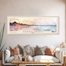 Carregar imagem no visualizador da galeria, Arashi Beach, Aruba Watercolor Beach Print, Vacation Gift, Aruba Wall Art, Framed Canvas Print, Framed Beach Painting
