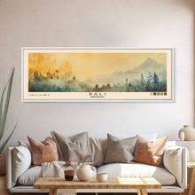 Load image into Gallery viewer, Bali, Indonesia Watercolor Print, Vacation Gift, Indonesia Wall Art, Beach Painting, Beach Decor, Large Wall Art, Wood Frame Art
