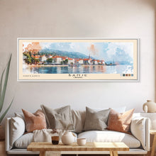 Load image into Gallery viewer, Banje, Croatia Watercolor Print, Vacation Gift, Croatia Wall Art, Beach Painting, Beach Decor, Large Wall Art, Wood Frame Art
