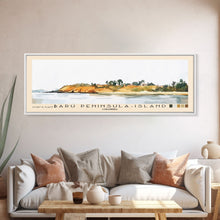 Load image into Gallery viewer, Barú Peninsula-Island, Colombia Watercolor Beach Print, Vacation Gift, Colombia Wall Art, Beach Painting, Beach Decor, Beach Painting
