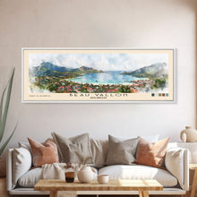 Load image into Gallery viewer, Beau Vallon, Seychelles Watercolor Beach Print, Vacation Gift, Seychelles Wall Art, Beach Painting, Beach Decor, Beach Painting
