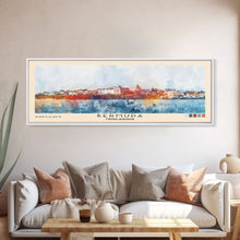Load image into Gallery viewer, Bermuda, United Kingdom Watercolor Beach Print, Vacation Gift, United Kingdom Wall Art, Framed Canvas Print, Framed Beach Painting
