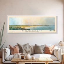 Load image into Gallery viewer, Block Island, Rhode Island,United States Watercolor Print, Vacation Gift, Rhode Island,United States Wall Art, Beach Painting, Beach Decor, Large Wall Art, Wood Frame Art
