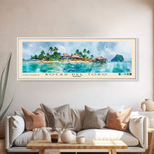 Load image into Gallery viewer, Bocas del Toro , Panamá Watercolor Beach Print, Vacation Gift, Panamá Wall Art, Framed Canvas Print, Framed Beach Painting
