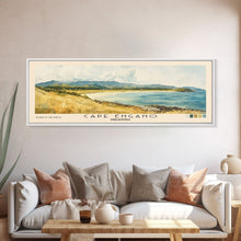 Load image into Gallery viewer, Cape Engano, Philippines Watercolor Beach Print, Vacation Gift, Philippines Wall Art, Beach Painting, Beach Decor, Beach Painting
