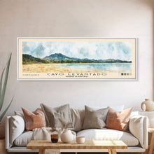 Load image into Gallery viewer, Cayo Levantado, Dominican Republic Watercolor Print, Vacation Gift, Dominican Republic Wall Art, Beach Painting, Beach Decor, Large Wall Art, Wood Frame Art
