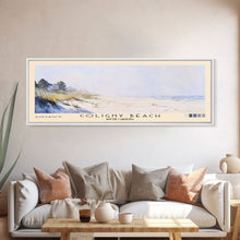 Load image into Gallery viewer, Coligny Beach, South Carolina Watercolor Print, Vacation Gift, South Carolina Wall Art, Beach Painting, Beach Decor, Large Wall Art, Wood Frame Art
