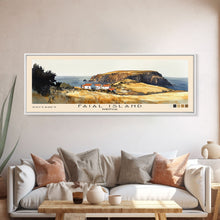 Cargar imagen en el visor de la galería, Faial Island, Portugal Watercolor Beach Print, Vacation Gift, Portugal Wall Art, Framed Canvas Print, Framed Beach Painting
