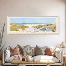 Cargar imagen en el visor de la galería, Gulf Shores Public Beach, Alabama Watercolor Print, Vacation Gift, Alabama Wall Art, Beach Painting, Beach Decor, Large Wall Art, Wood Frame Art
