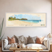 Load image into Gallery viewer, Liku Beach, Fiji Watercolor Print, Vacation Gift, Fiji Wall Art, Beach Painting, Beach Decor, Beach Or Lakehouse Art
