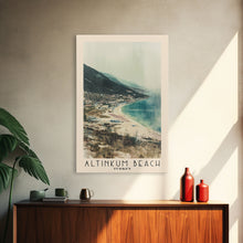Load image into Gallery viewer, Altinkum Beach, Turkey Watercolor Beach Print, Vacation Gift, Turkey Wall Art, Beach Painting, Beach Decor, Beach Painting
