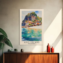 Load image into Gallery viewer, Apo Island, Philippines Watercolor Beach Print, Vacation Gift, Philippines Wall Art, Beach Painting, Beach Decor, Beach Painting
